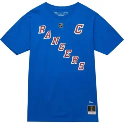 Men Mitchell & Ness T-Shirts & Tops-Name & Number Tee New York Rangers Mark Messier