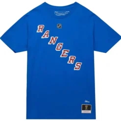 Men Mitchell & Ness T-Shirts & Tops-Name & Number Tee New York Rangers Mike Richter