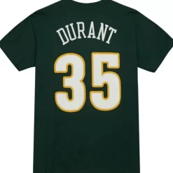 Men Mitchell & Ness T-Shirts & Tops-Name & Number Tee Seattle Supersonics 2007-08 Kevin Durant