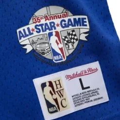 Men Mitchell & Ness T-Shirts & Tops-Name And Number Mesh Hoody All Star West 1985-86 Kareem Abdul-Jabbar
