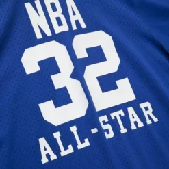 Men Mitchell & Ness T-Shirts & Tops-Name And Number Mesh Hoody All Star West 1985-86 Magic Johnson