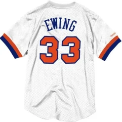 Men Mitchell & Ness T-Shirts & Tops-Name And Number Mesh Top New York Knicks 1996-97 Patrick Ewing