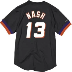 Men Mitchell & Ness T-Shirts & Tops-Name And Number Mesh Top Phoenix Suns 1996-97 Steve Nash