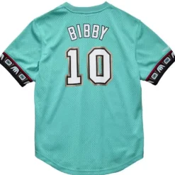 Men Mitchell & Ness T-Shirts & Tops-Name And Number Mesh Top Vancouver Grizzlies 1998-99 Mike Bibby
