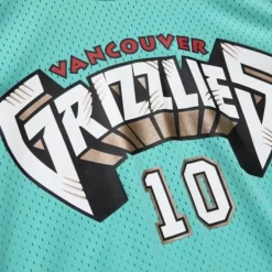 Men Mitchell & Ness T-Shirts & Tops-Name And Number Mesh Top Vancouver Grizzlies 1998-99 Mike Bibby