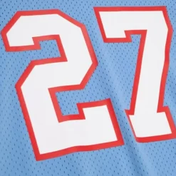 Men Mitchell & Ness T-Shirts & Tops-Name And Number Mesh Top Houston Oilers 1997 Eddie George