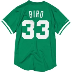 Men Mitchell & Ness T-Shirts & Tops-Name And Number Mesh Top Boston Celtics 1986-87 Larry Bird