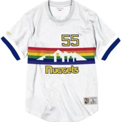 Men Mitchell & Ness T-Shirts & Tops-Name And Number Mesh Top Denver Nuggets 1992-93 Dikembe Mutombo