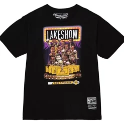 Men Mitchell & Ness T-Shirts & Tops-Nba Lake Show Tee Lakers