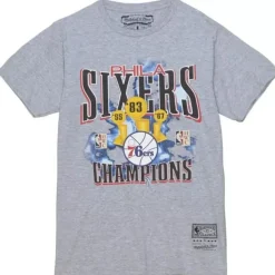 Men Mitchell & Ness T-Shirts & Tops-Nba Playoffs Tee 76Ers
