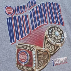 Men Mitchell & Ness T-Shirts & Tops-Nba 90'S Rings Tee Pistons