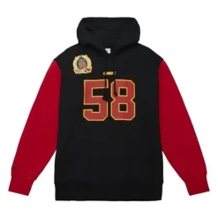 Men Mitchell & Ness Hoodies & Sweatshirts-N&N Fashion Fleece Hoodie Kansas City Chiefs 1994 Derrick Thomas