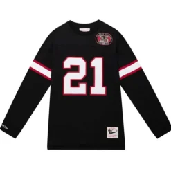 Men Mitchell & Ness T-Shirts & Tops-N&N Longsleeve Tee Atlanta Falcons 1989 Deion Sanders