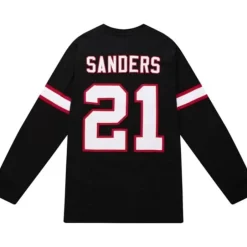 Men Mitchell & Ness T-Shirts & Tops-N&N Longsleeve Tee Atlanta Falcons 1989 Deion Sanders