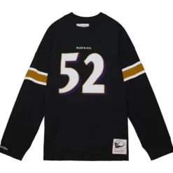 Men Mitchell & Ness T-Shirts & Tops-N&N Longsleeve Tee Baltimore Ravens 2004 Ray Lewis