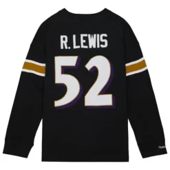 Men Mitchell & Ness T-Shirts & Tops-N&N Longsleeve Tee Baltimore Ravens 2004 Ray Lewis