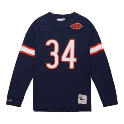 Men Mitchell & Ness T-Shirts & Tops-N&N Longsleeve Tee Chicago Bears 1983 Walter Payton