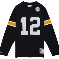 Men Mitchell & Ness T-Shirts & Tops-N&N Longsleeve Tee Pittsburgh Steelers 1976 Terry Bradshaw