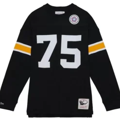 Men Mitchell & Ness T-Shirts & Tops-N&N Longsleeve Tee Pittsburgh Steelers 1976 Joe Greene