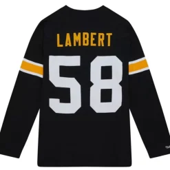 Men Mitchell & Ness T-Shirts & Tops-N&N Longsleeve Tee Pittsburgh Steelers 1976 Jack Lambert
