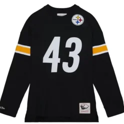 Men Mitchell & Ness T-Shirts & Tops-N&N Longsleeve Tee Pittsburgh Steelers 2005 Troy Polamalu