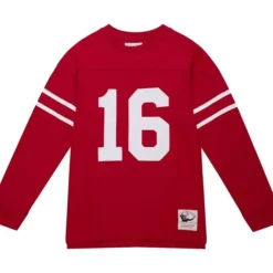 Men Mitchell & Ness T-Shirts & Tops-N&N Longsleeve Tee San Francisco 49Ers 1989 Joe Montana