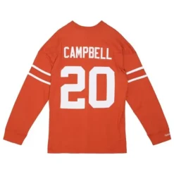Men Mitchell & Ness T-Shirts & Tops-N&N Longsleeve Tee University Of Texas At Austin 1977 Earl Campbell