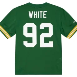 Men Mitchell & Ness T-Shirts & Tops-N&N Mesh Top Green Bay Packers 1994 Reggie White