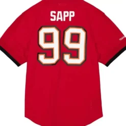 Men Mitchell & Ness T-Shirts & Tops-N&N Mesh Top Tampa Bay Buccaneers 2002 Warren Sapp