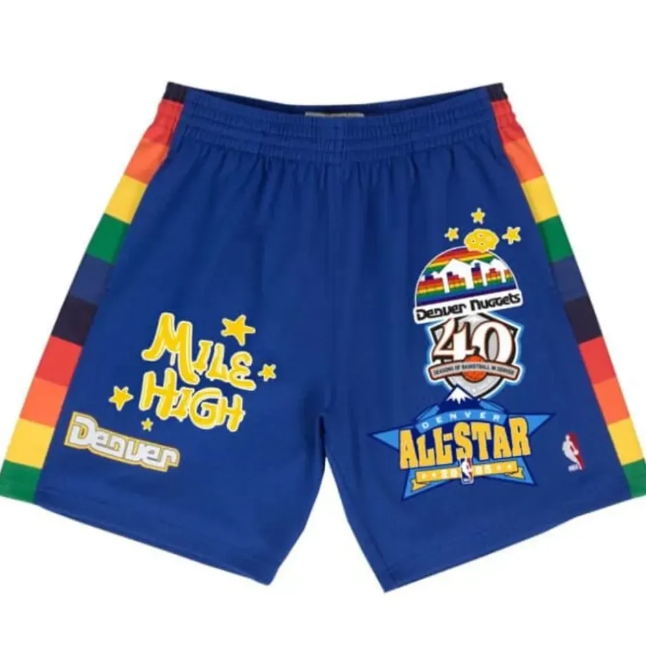 Men Mitchell & Ness Shorts-Nuggets Mile High Shorts Denver Nuggets
