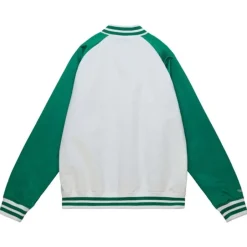 Men Mitchell & Ness Jackets & Outerwear-Ny Jets Sack Exchange Lightweight Satin Jacket New York Jets