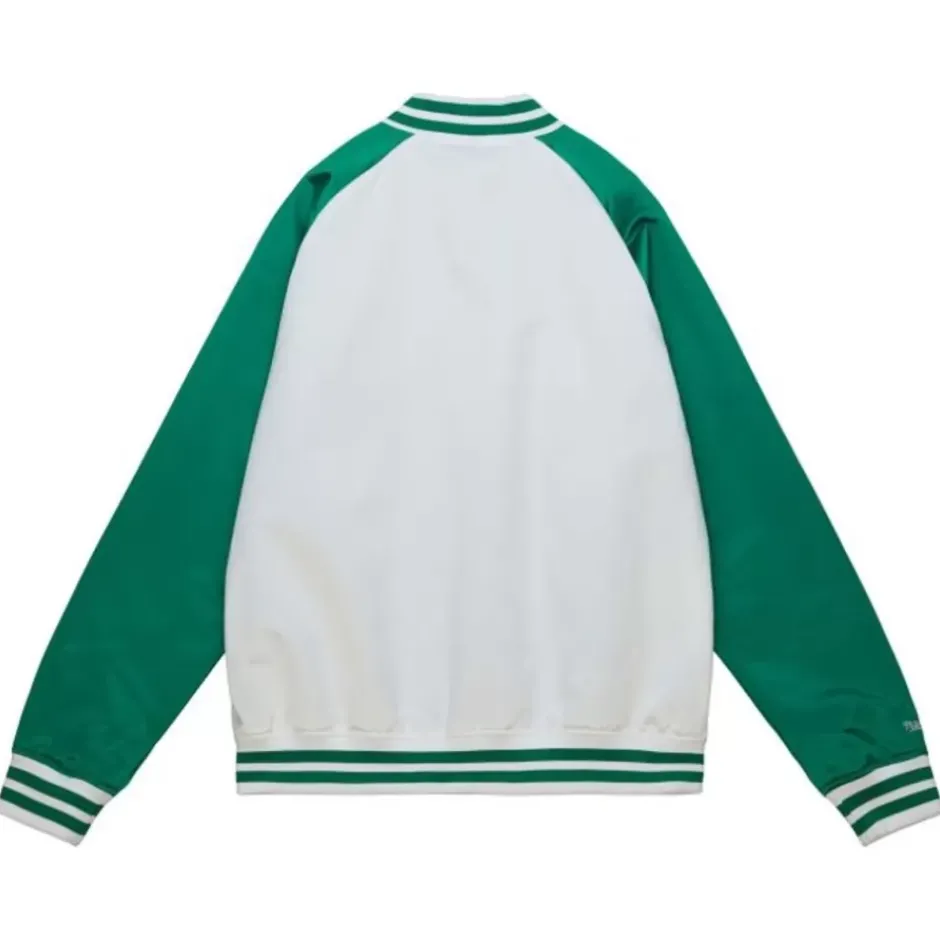 Men Mitchell & Ness Jackets & Outerwear-Ny Jets Sack Exchange Lightweight Satin Jacket New York Jets