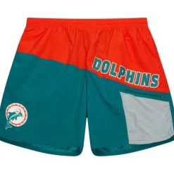 Men Mitchell & Ness Shorts-Nylon Utility Shorts Miami Dolphins