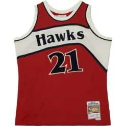 Mitchell & Ness Nba Swingman-Off Court Chenille Swingman Dominique Wilkins Atlanta Hawks 1986-87 Jersey