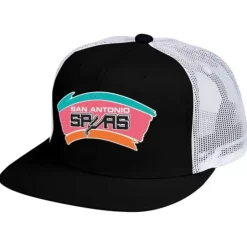 Mitchell & Ness Snapback-Off The Backboard Trucker Snapback Hwc San Antonio Spurs
