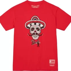 Men Mitchell & Ness T-Shirts & Tops-Ofrenda Tee Chicago Bulls