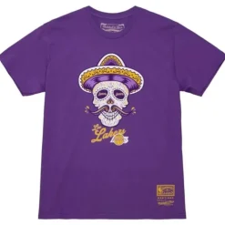 Men Mitchell & Ness T-Shirts & Tops-Ofrenda Tee Los Angeles Lakers