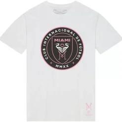Men Mitchell & Ness T-Shirts & Tops-One Color New Pink Crest Inter Miami Cf