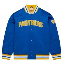 Men Mitchell & Ness Jackets & Outerwear-Onfield Lightweight Satin Jacket University Of Pittsburgh