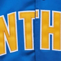 Men Mitchell & Ness Jackets & Outerwear-Onfield Lightweight Satin Jacket University Of Pittsburgh