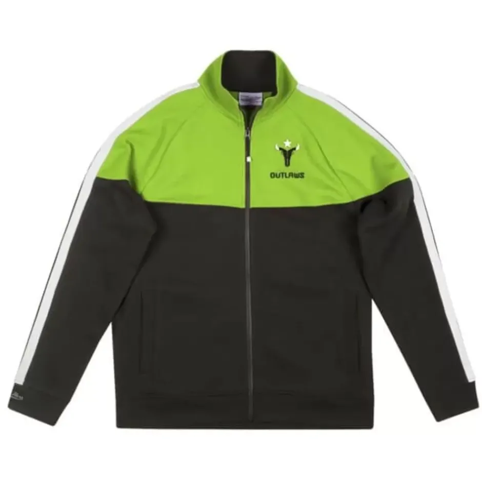 Men Mitchell & Ness Jackets & Outerwear-Owl Mvp Track Jacket Houston Outlaws