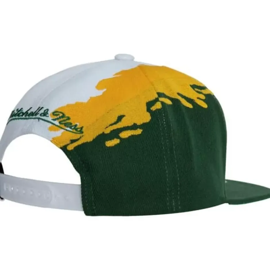 Mitchell & Ness Snapback-Paintbrush Snapback Green Bay Packers