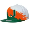 Mitchell & Ness Snapback-Paintbrush Snapback University Of Miami