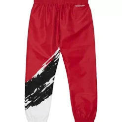 Men Mitchell & Ness Pants-Paintbrush Warmup Pant Chicago Bulls
