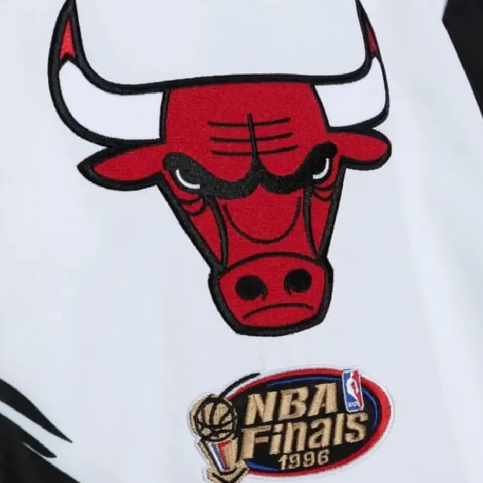 Men Mitchell & Ness Jackets & Outerwear-Paintbrush Windbreaker Chicago Bulls