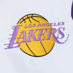 Men Mitchell & Ness Jackets & Outerwear-Paintbrush Windbreaker Los Angeles Lakers
