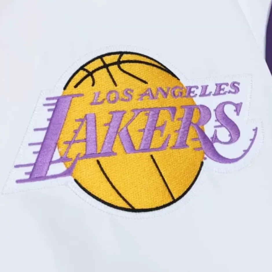 Men Mitchell & Ness Jackets & Outerwear-Paintbrush Windbreaker Los Angeles Lakers