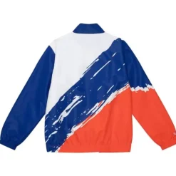 Men Mitchell & Ness Jackets & Outerwear-Paintbrush Windbreaker New York Knicks