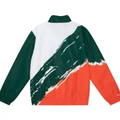Men Mitchell & Ness Jackets & Outerwear-Paintbrush Windbreaker University Of Miami
