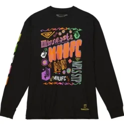 Men Mitchell & Ness T-Shirts & Tops-Papel Picado Ls Minnesota Fc United